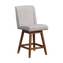 Load image into Gallery viewer, 26" Solid Wood Swivel Bar Height Bar Chair - Taupe And Brown
