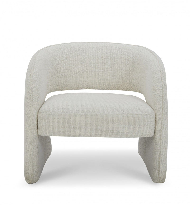 Textural Solid Color Arm Chair - Cream