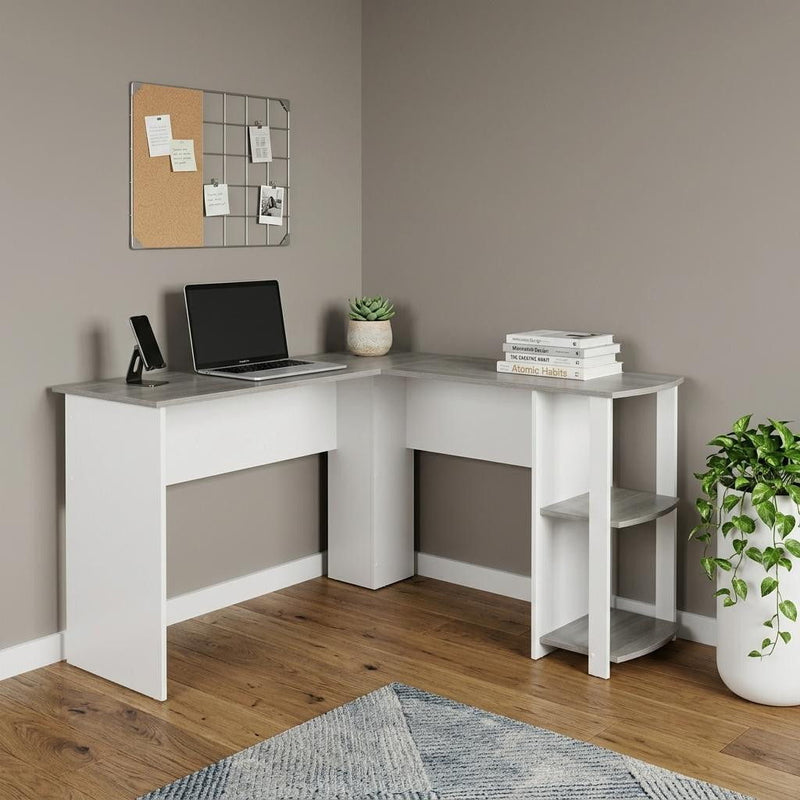 L Shape Computer Desk - Gray