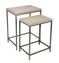 Load image into Gallery viewer, 25" Solid Wood Nested Tables (Set of 2) - Black And Brown
