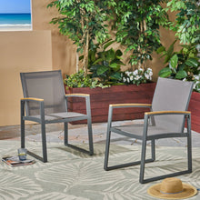 Load image into Gallery viewer, Aresha - Metal Outdoor Dining Armchair (Set of 2) - Gray
