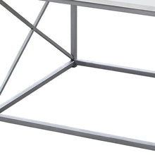 Load image into Gallery viewer, Metal Coffee Table (Set of 3) - White And Silver
