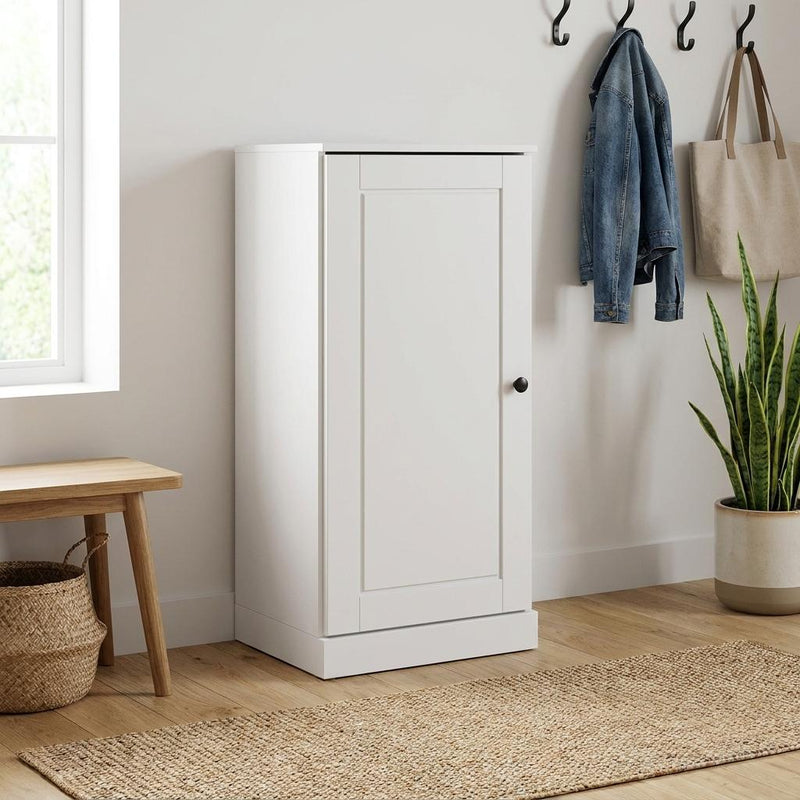 Ten Pair Solid Woodshoe Storage Cabinet (752061) - White