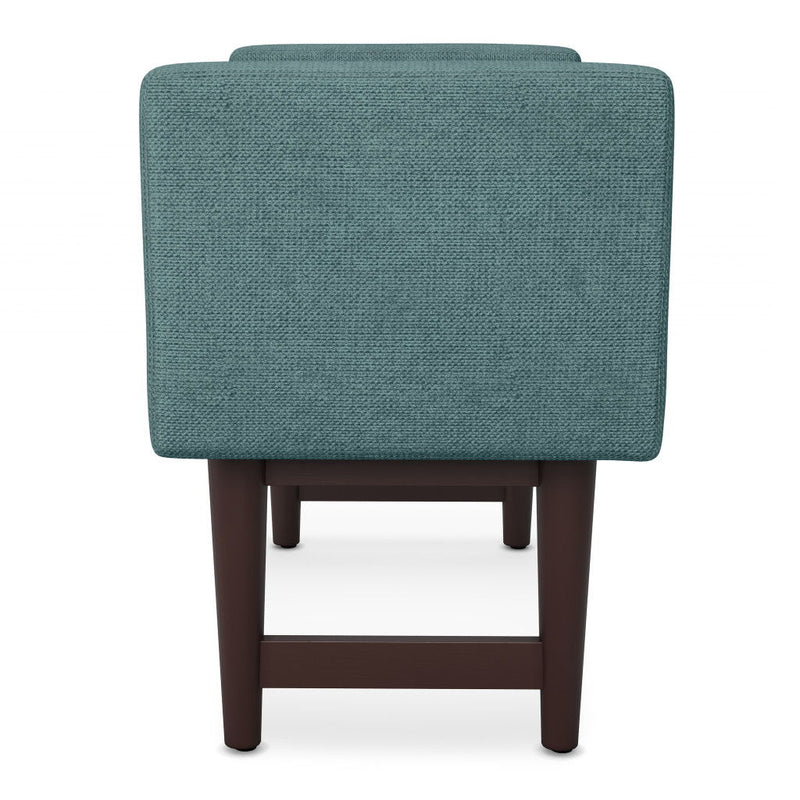 Ottoman - Teal Blue / Walnut