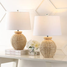 Load image into Gallery viewer, Round Table Lamps LED With Empire Shades (Set of 2) - Brown
