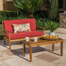 Load image into Gallery viewer, 4 Person Outdoor Seating Group With Water Resistant Cushions
