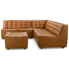 Load image into Gallery viewer, Selen - Corner Sectional Sofa With Ottoman - Cognac
