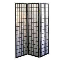 Load image into Gallery viewer, Folding Three Panel Screen Room Divider (469128) - Black / White
