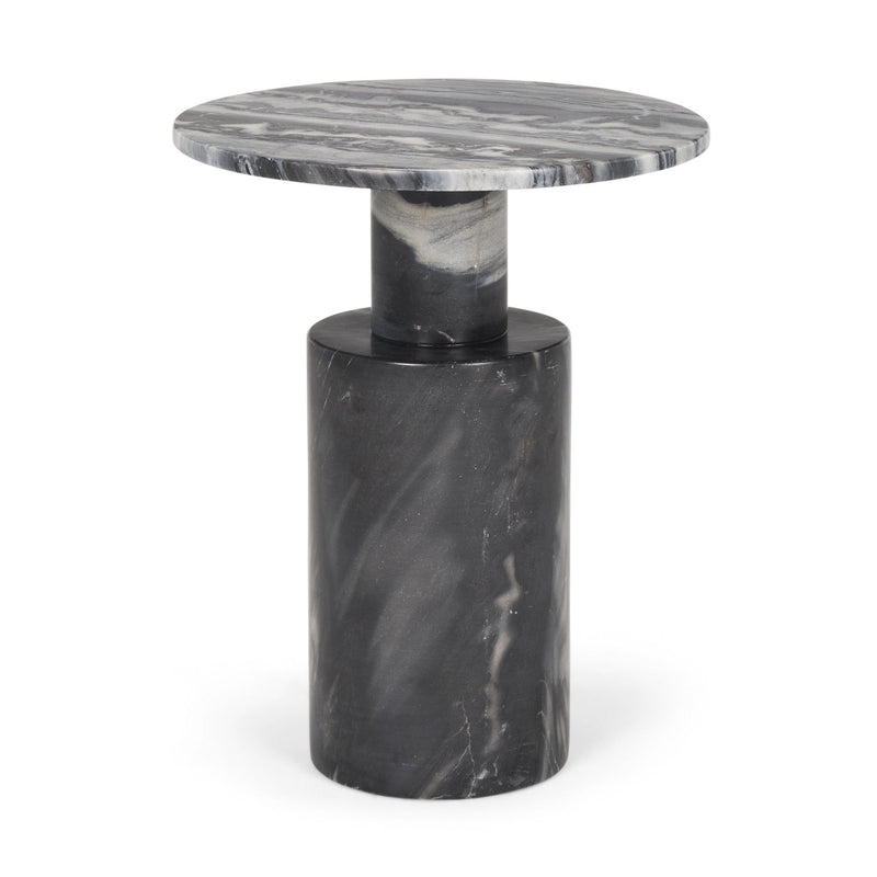 Stone And Wood Tray Table - Gray