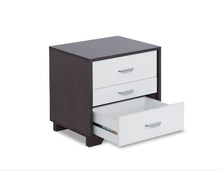 Load image into Gallery viewer, Rectangular Nightstand With Top - Dark Brown / White
