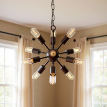Load image into Gallery viewer, Sputnik Twelve Light Metal Chandelier - Brown

