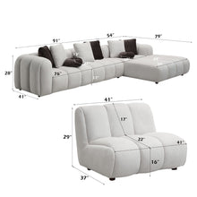 Load image into Gallery viewer, Manilla - Sectional Sofa With Chair - Ivory White
