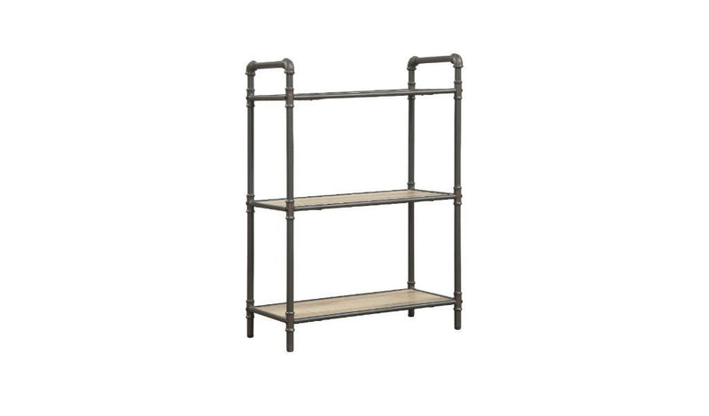 Antique Sandy Three Tier Standard Bookcase - Oak / Sand / Gray