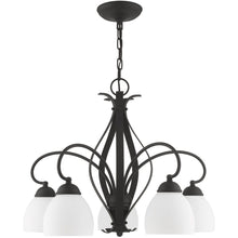 Load image into Gallery viewer, 20" Five Light Dimmable Chandelier With Shades - Black
