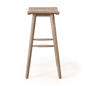 Pulaski - Rustic Style Outdoor Barstools Set With Faux Rattan Seating - Light Multi Brown