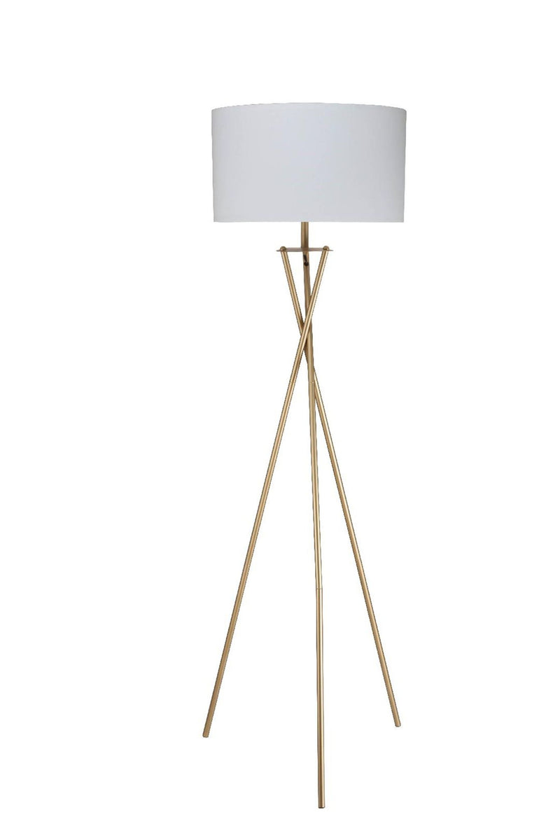 Minimalist Metal Floor Lamp - Gold