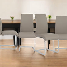 Load image into Gallery viewer, Upholstered Leather Dining Side Chairs (Set of 4) - Taupe
