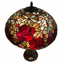 Load image into Gallery viewer, Metal Two Light Candlestick Table Lamp With Red Dome Shade - Dark Brown
