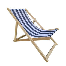 Load image into Gallery viewer, Sling Folding Chaise Lounge Chair - Stripe Blue
