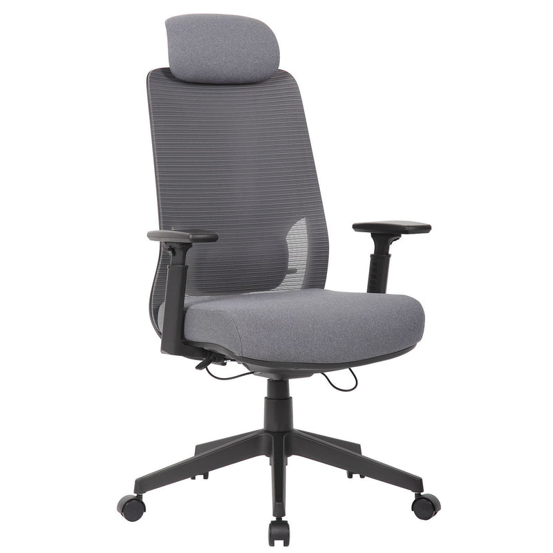 High Back Ergonomic Office Chair With Adjustable Headrest & 5D Armrest, Height Adjustable Swivel For Home Office - Antique Gray