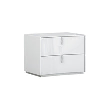 Load image into Gallery viewer, Two Drawers Manufactured Wood Nightstand - White
