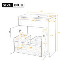 Load image into Gallery viewer, Bathroom Vanity With Sink, Freestanding Storage Cabinet With Handles, Soft Closing Doors
