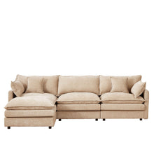 Load image into Gallery viewer, Modular L-Shaped Sectional Sofa With Movable Ottoman
