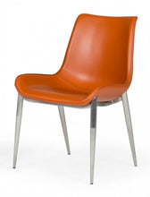 Load image into Gallery viewer, Upholstered Faux Leather Wing Back Dining Side Chairs (Set of 2) - Terra Cotta
