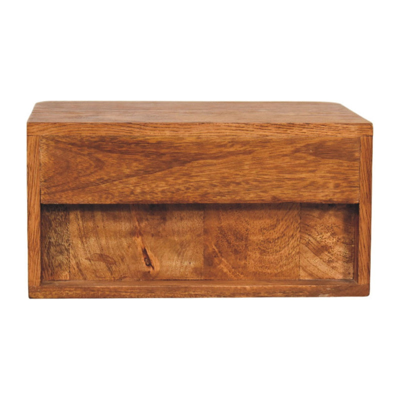 Solid Wood One Drawer Floating Nightstand (731533) - Oak