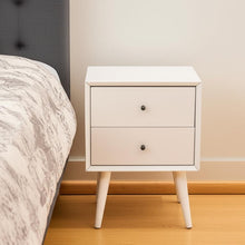 Load image into Gallery viewer, Century Modern Wood 2 Drawer Nightstand - White
