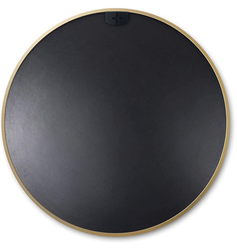 Aluminum Round Framed Bathroom Vanity Mirror (756052) - Gold
