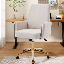 Load image into Gallery viewer, Ergonomic Mid-Back Office Chair With Gold Base
