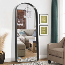 Load image into Gallery viewer, 71" Arch Freestanding Framed Full Length Mirror - Black
