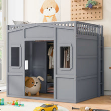 Load image into Gallery viewer, Loft Stylish Bed With Ladder And Wardrobe
