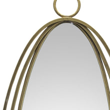 Load image into Gallery viewer, 34" Oval Metal Framed Accent Mirror - Gold
