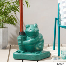 Load image into Gallery viewer, Whimsical - Frog Neptune Umbrella Base Concrete
