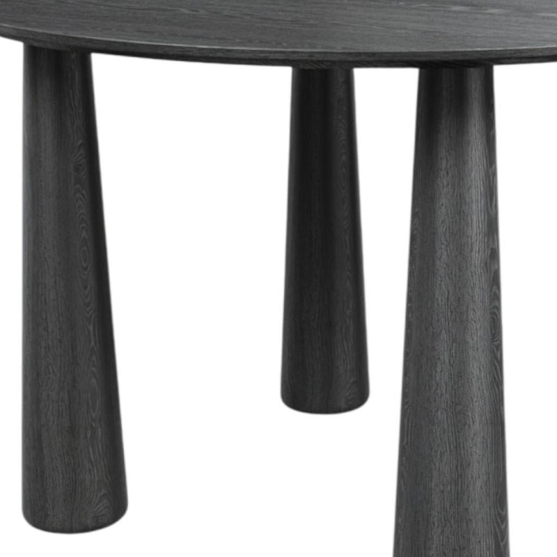 79" Solid Wood Oval Dining Table - Black
