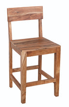 Load image into Gallery viewer, Solid Wood Counter Height Bar Chair - Wood Brown
