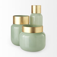 Load image into Gallery viewer, Abstract Cylinder Table Vase (397588) - Green
