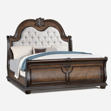 Load image into Gallery viewer, Traditional Style Button Tufted Headboard Sleigh Bed
