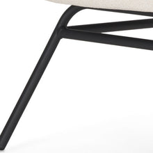 Load image into Gallery viewer, Chenille Metal Slipper Chair - Cream / Black
