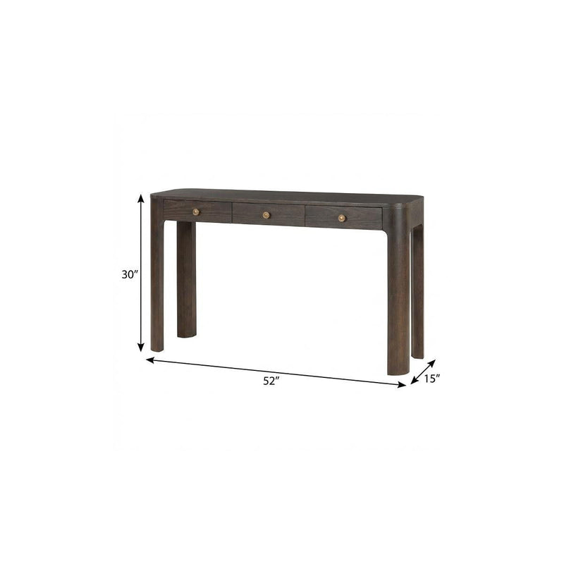 Console Table With Three Drawers - Espresso