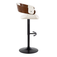Load image into Gallery viewer, Elisa - Mid Century Modern Adjustable Barstool With Swivel &amp; Rounded T Footrest (Set of 2)
