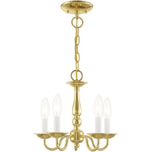 Load image into Gallery viewer, 11" Five Light Dimmable Chandelier With Shades - Brass
