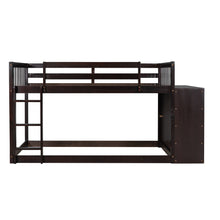 Load image into Gallery viewer, Twin over Twin Bunk Bed with 4 Drawers and 3 Shelves-Espresso(OLD SKU: LP000067AAP)
