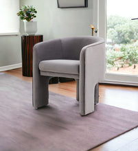 Load image into Gallery viewer, Contemporary Velvet Three Legged Chair - Dark Gray
