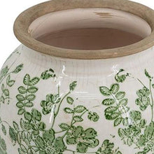 Load image into Gallery viewer, Leaf Round Table Vase - Green / White
