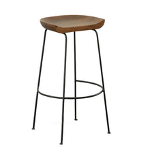Load image into Gallery viewer, Steel Backless Bar Height Bar Chairs (Set of 2) - Chestnut And Black
