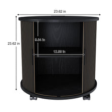 Load image into Gallery viewer, Cylinder Nightstand With Charging Station &amp; Sliding Door
