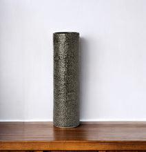 Load image into Gallery viewer, Abstract Cylinder Table Vase (397491) - Black / Gold

